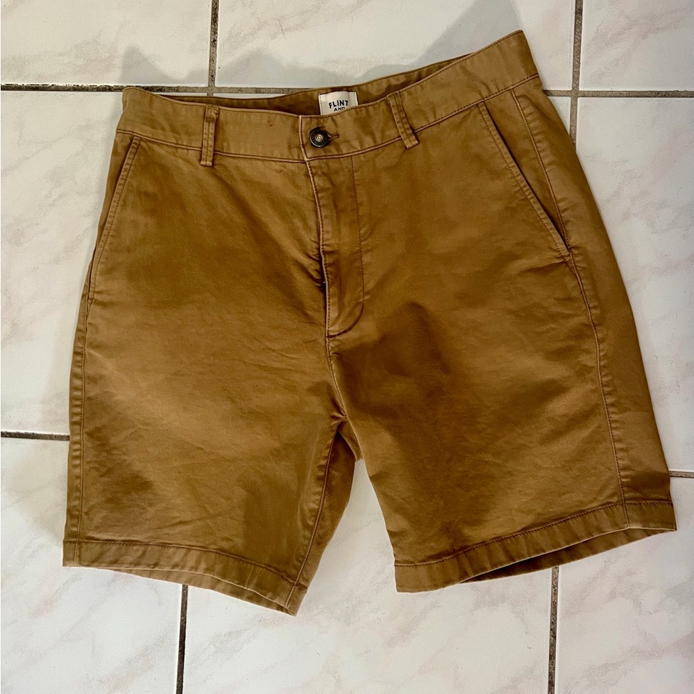 Flint and Tinder Men’s Flat Front Shorts — Brown